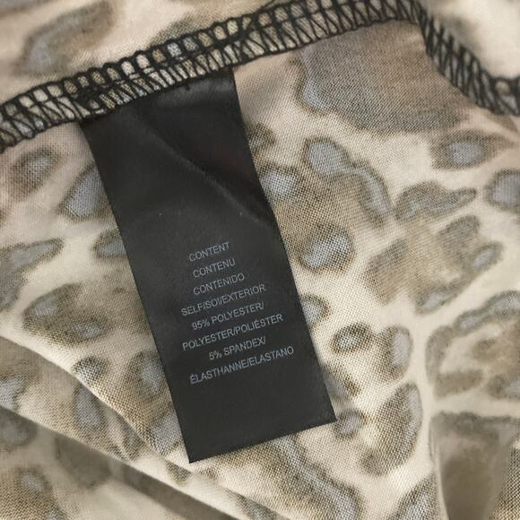 Wayf Crop Top Leopard Womens Medium Stretch Long Sleeve New - Picture 5 of 8